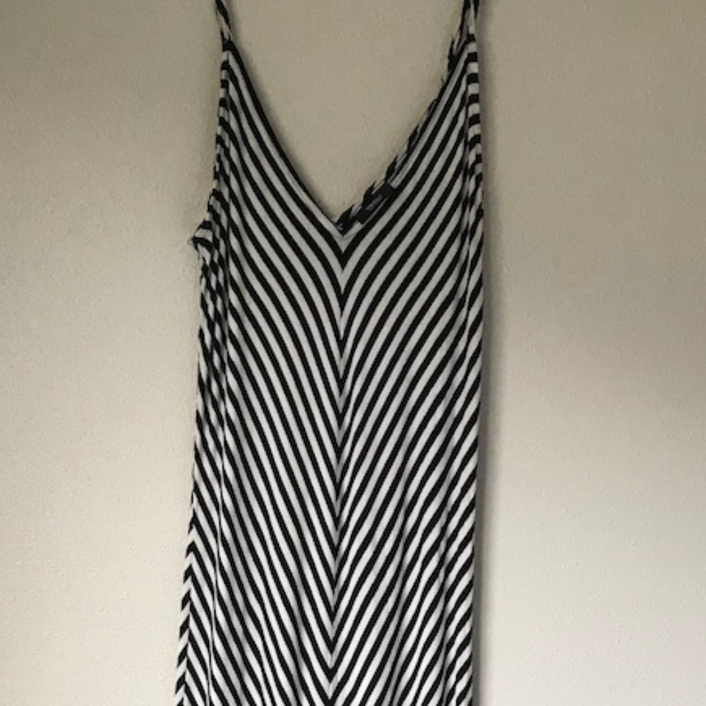 Stretchy striped maxi dress